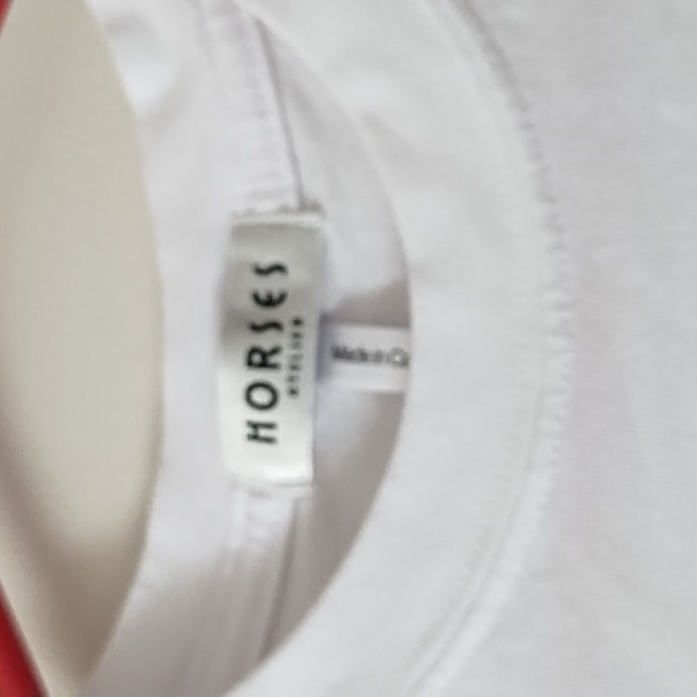 HORSES ATELIER White Cotton Crop Tee XS - Picture 2 of 6